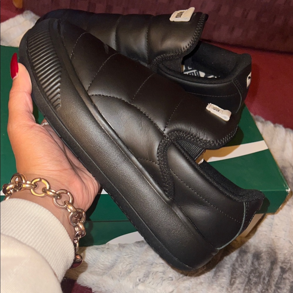 Puma Black Women’s Slip-On Sneakers